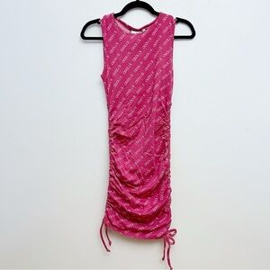 ASOS ODolls Collection Women’s US 8 Pink Motif Detail Ruched Sweater Mini Dress